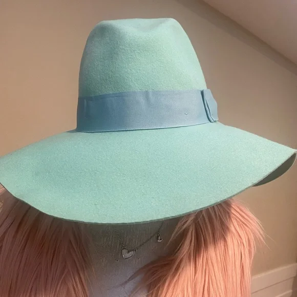 Mint green Fedora hat - Picture 2 of 4